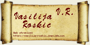 Vasilija Roškić vizit kartica